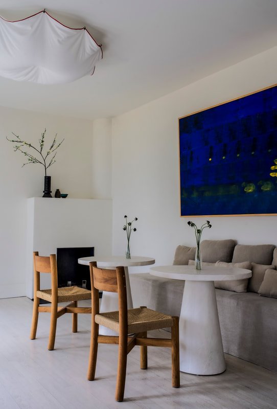 Breakfast table setting at The James Bradley boutique hotel near Asbury Park.